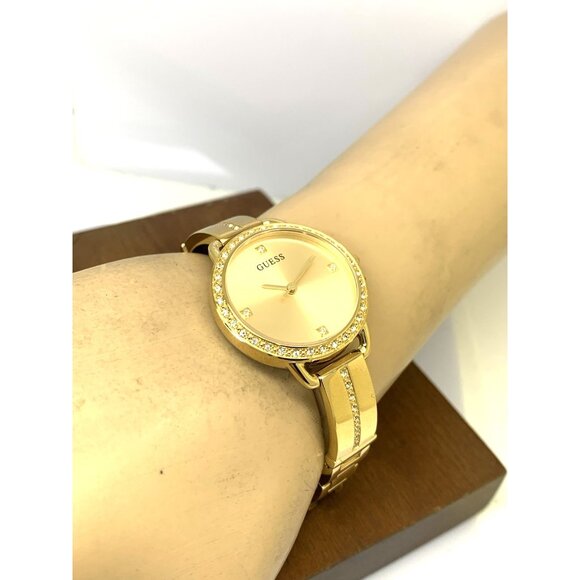Guess Women\'s Watch GW0022L2 Quartz Gold Dial Gemmed Stainless Steel 30mm main image 11